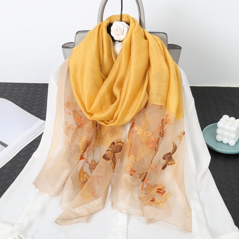 Women'S Silk Scarf All-Match Korean Style Light Luxury Style Yiwu High-Grade Silk Scarf Universal Scarf - Image 2